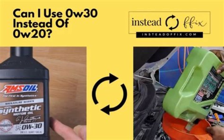 Can I use 0w30 instead of 0W20?
