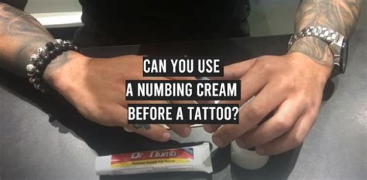 Can you use numbing cream before tattoo?