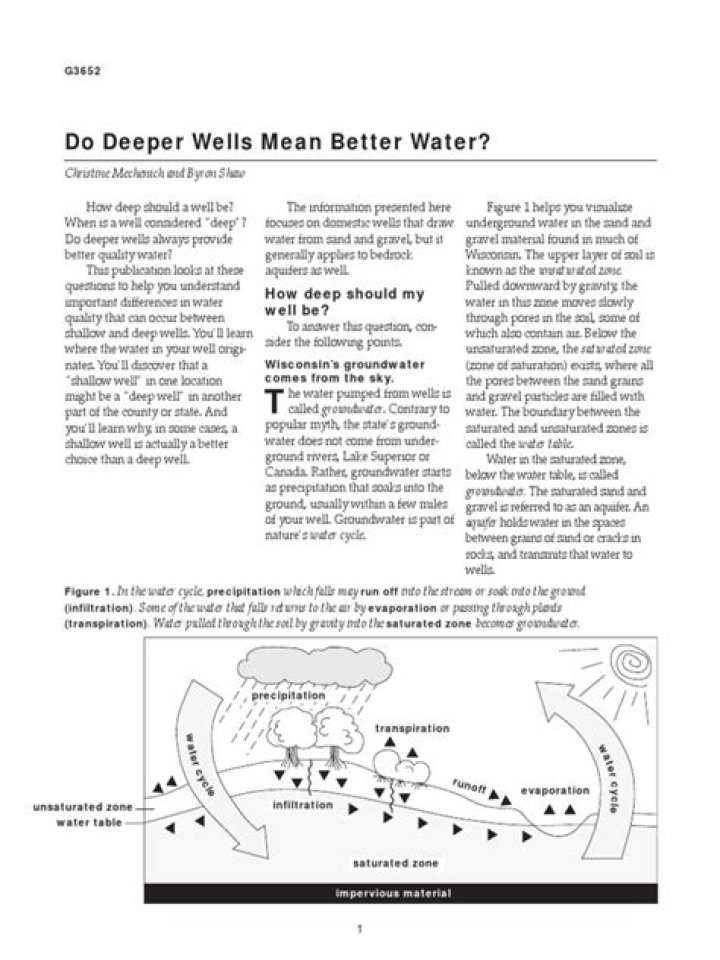 Do deeper wells mean better water?