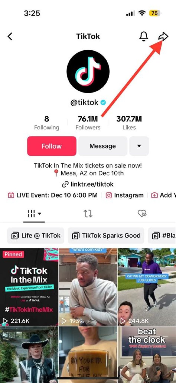 Does V have a TikTok account?