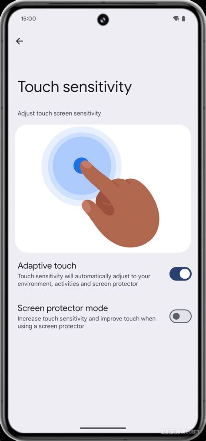 How do I change touch sensitivity on Android?