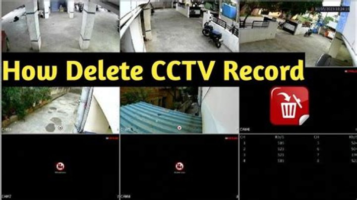 How do I permanently delete CCTV footage?