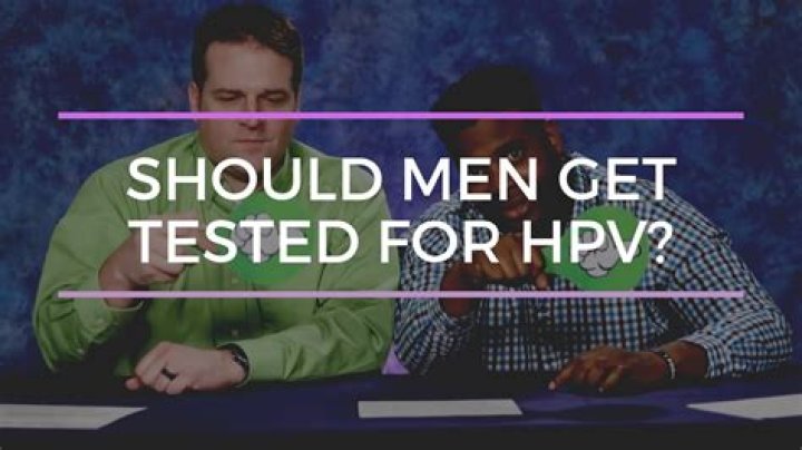 How do men get tested for HPV?