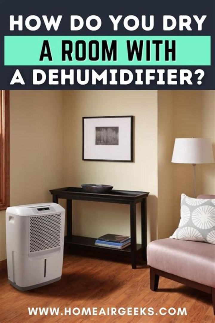 How do you dry a room with a dehumidifier?