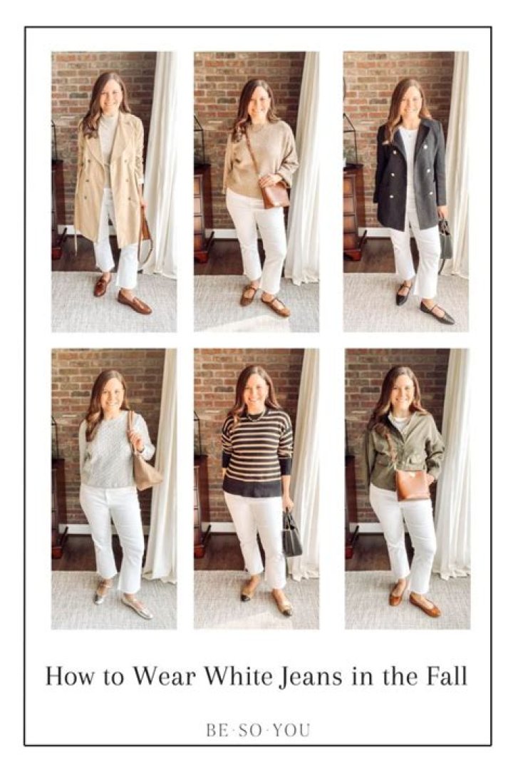 How do you wear white jeans in the fall 2021?