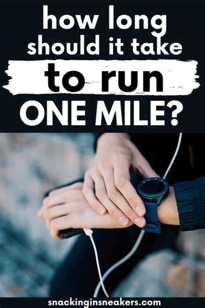 How long should it take a woman to run a mile?