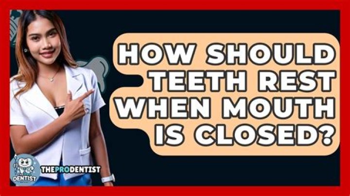 How should your teeth rest when your mouth is closed?