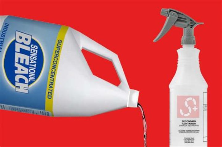 Is it OK to put bleach in a plastic spray bottle?