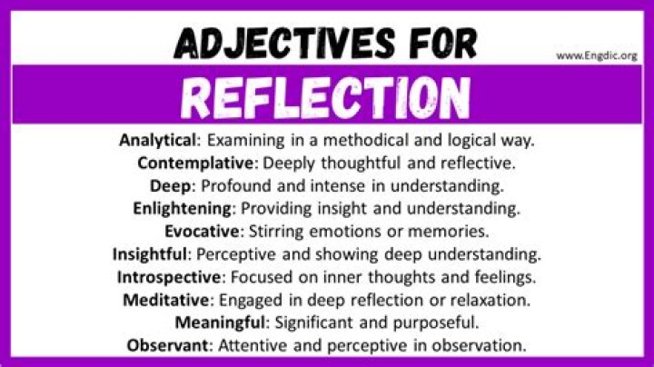 What's another word for reflective?
