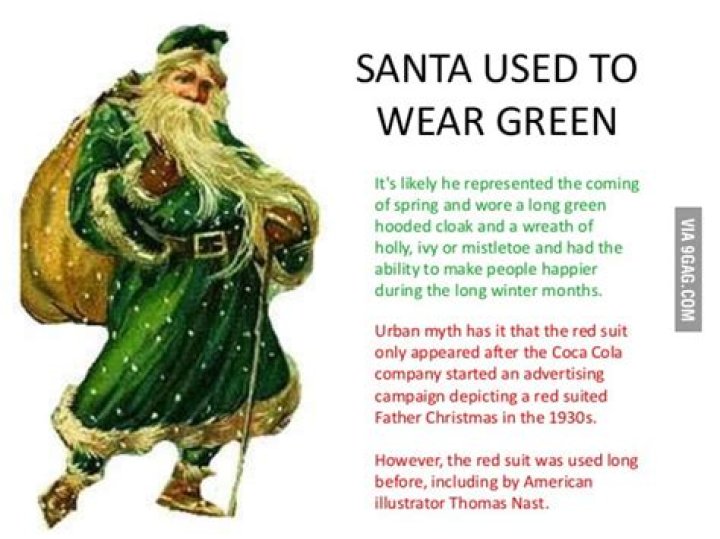 What color was Santa before Coke?