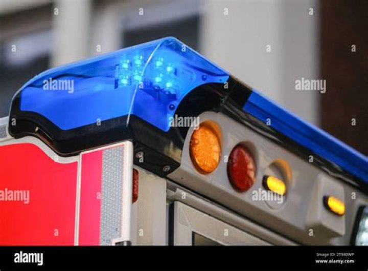 What colour is an ambulance beacon?
