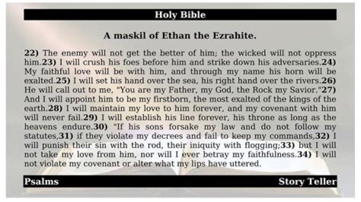 What did Ethan do in the Bible?