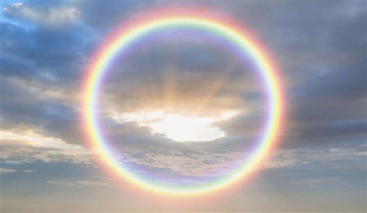 What does a rainbow around the sun symbolize?