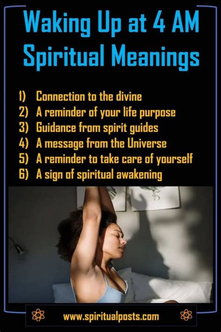 What does it mean when you wake up at 4am spiritual?