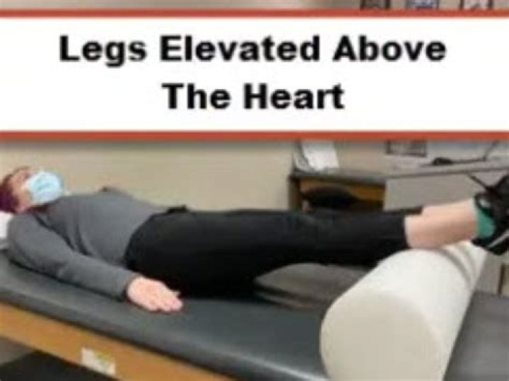 What does putting your feet above your heart do?