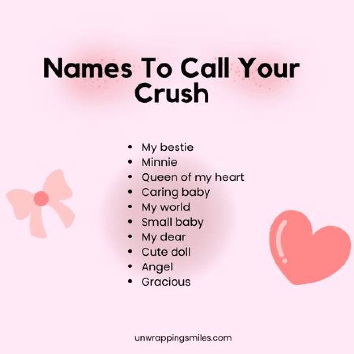 What is a cute name to call your crush?
