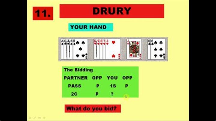 What is reverse Drury in bridge?