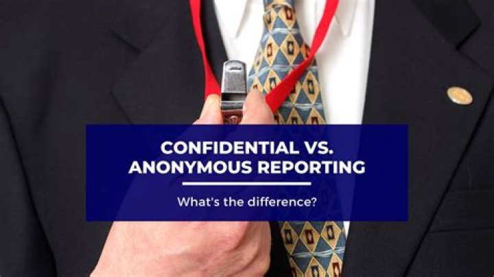 What is the difference between confidential and anonymous information?