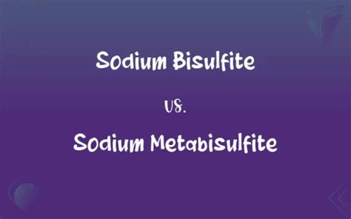 What is the difference between sodium metabisulfite and potassium metabisulfite?