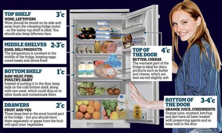 What temp should a fridge be UK?