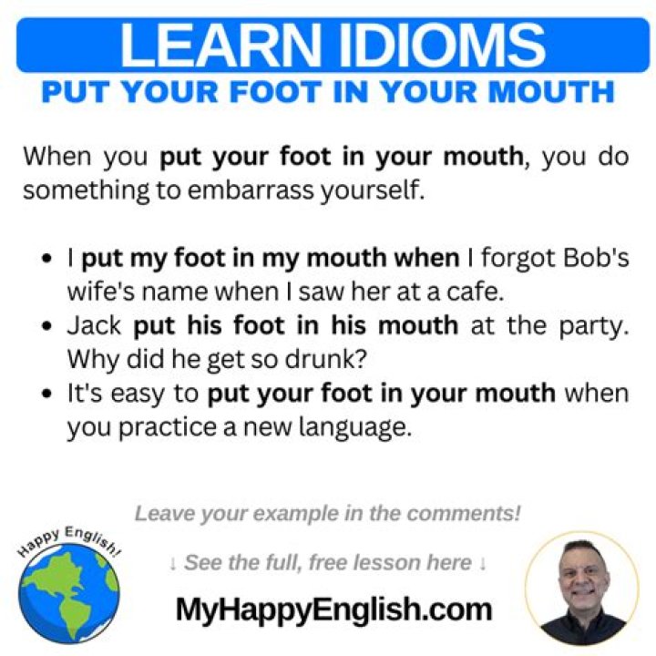 What to do when you put your foot in your mouth?