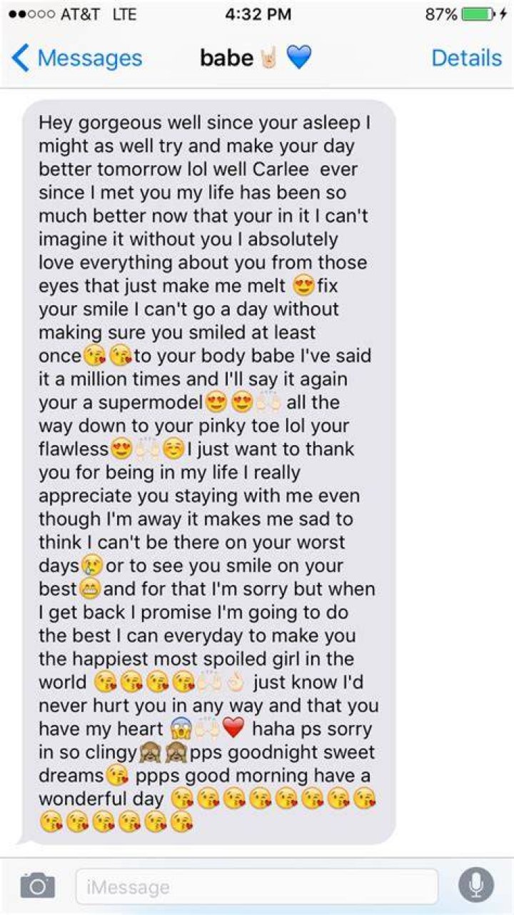 What to text your girlfriend when she's sleeping?