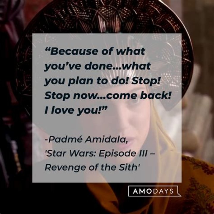What was Padme's last words?