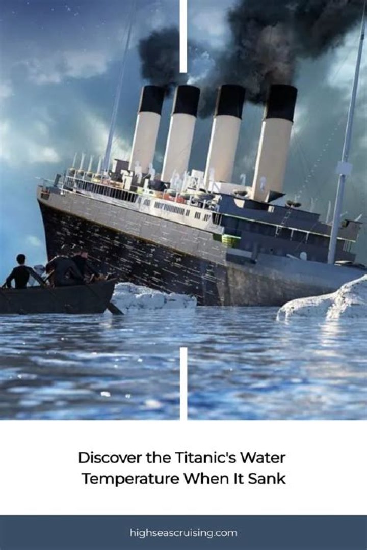 What was the water temperature when the Titanic sank?