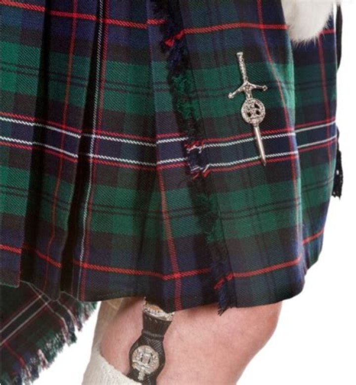 Where does a kilt pin go on a kilt?