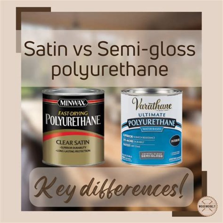 Which is shinier satin or semi-gloss polyurethane?