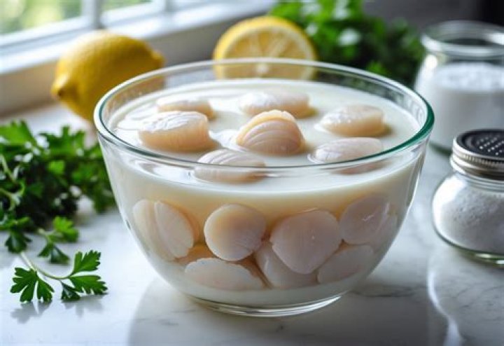 Why do you soak scallops in milk?