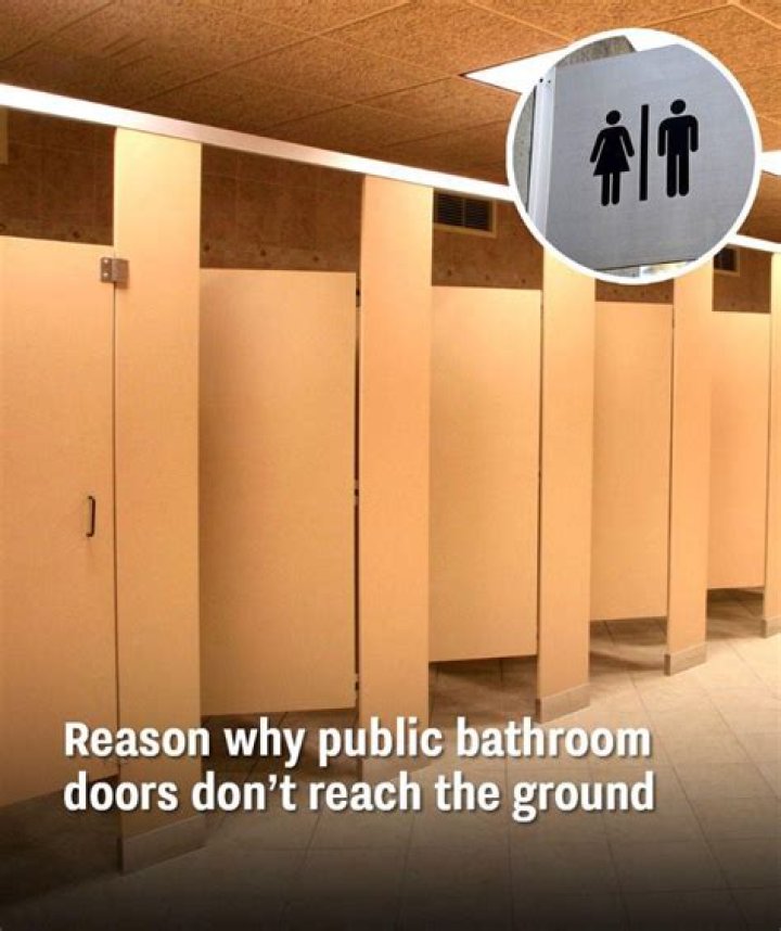 Why public toilet doors are short?